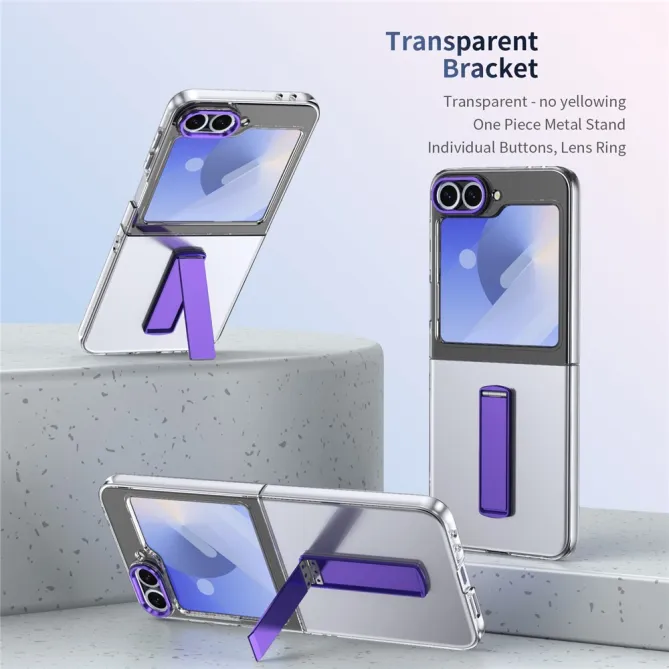 Coque Galaxy Z Flip7 FE / Z Flip 6 Transparente Support Integre