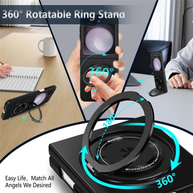 Coque Galaxy Z Flip 6 / Z Flip 7 FE Anneau Rotatif Magnetique 360°