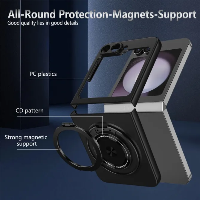 Coque Galaxy Z Flip 6 / Z Flip 7 FE Anneau Rotatif Magnetique 360°