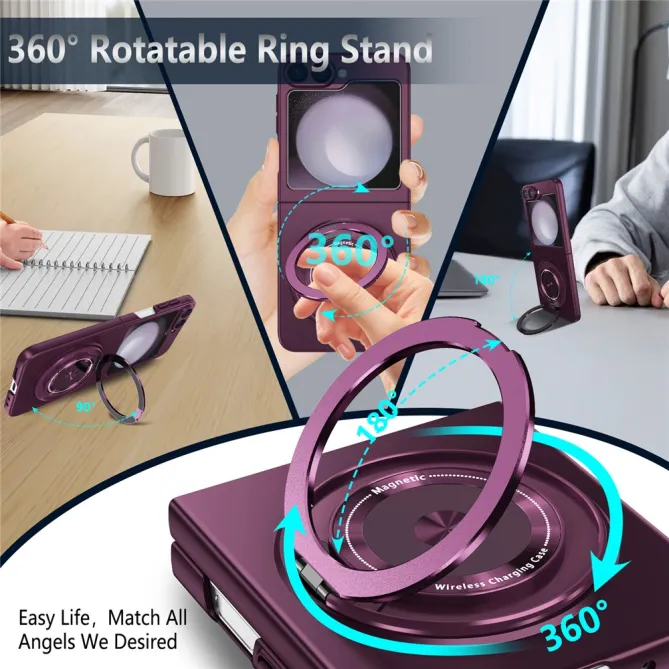 Coque Galaxy Z Flip 6 / Z Flip 7 FE Anneau Rotatif Magnetique 360°