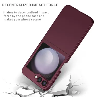 Coque Galaxy Z Flip 7 FE / Z Flip 6 Rigide Finition Soft-Touch Vin Rouge - photo 26