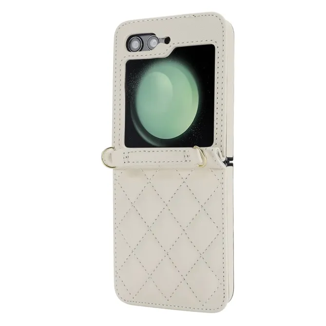 Housse Galaxy Z Flip 7 FE / Flip 6 Matelassee Bandouliere Amovible