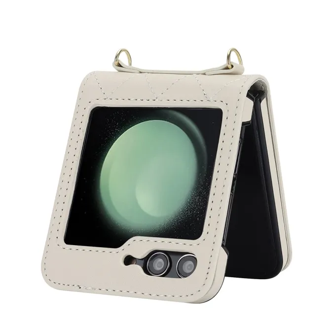Housse Galaxy Z Flip 7 FE / Flip 6 Matelassee Bandouliere Amovible