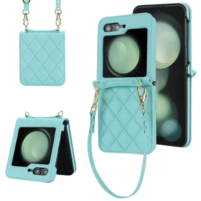 Housse Galaxy Z Flip 7 FE / Flip 6 Matelassee Bandouliere Amovible