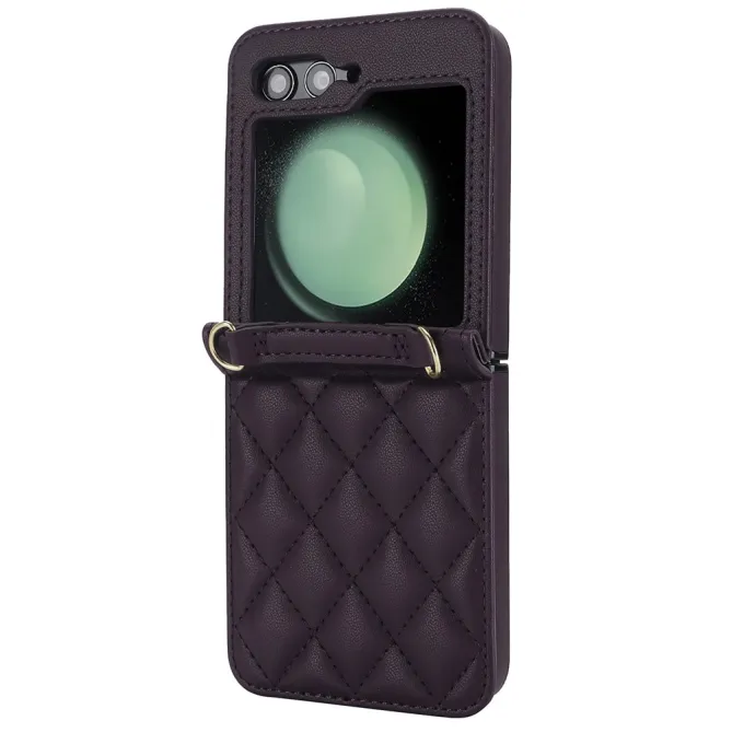 Housse Galaxy Z Flip 7 FE / Flip 6 Matelassee Bandouliere Amovible