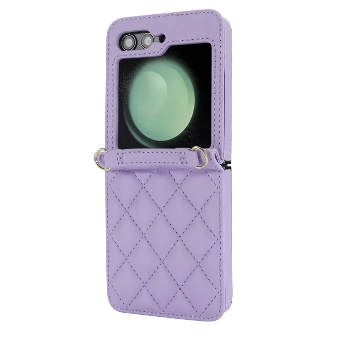 Housse Galaxy Z Flip 7 FE / Flip 6 Matelassee Bandouliere Amovible