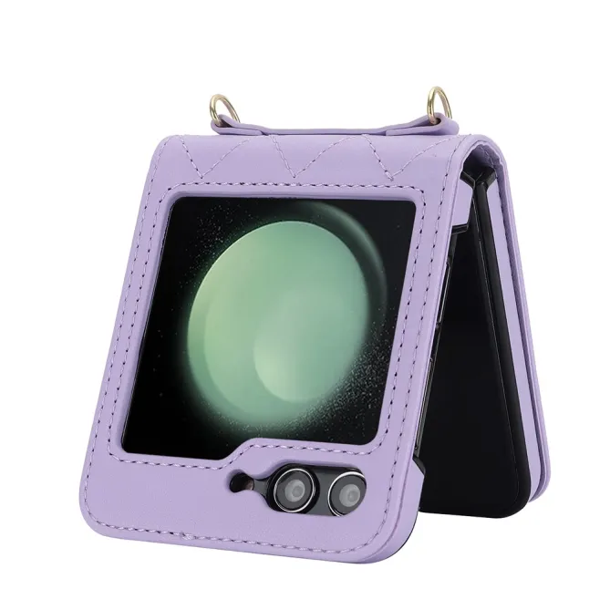 Housse Galaxy Z Flip 7 FE / Flip 6 Matelassee Bandouliere Amovible