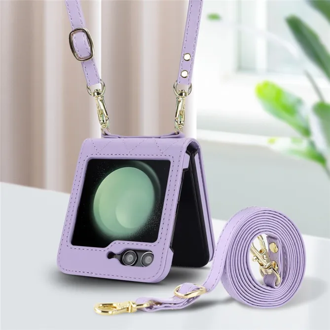 Housse Galaxy Z Flip 7 FE / Flip 6 Matelassee Bandouliere Amovible