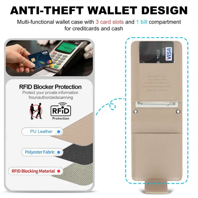 Housse Portefeuille Samsung Galaxy Z Flip 7 FE / Z Flip 6 Detachable Cuir Vintage