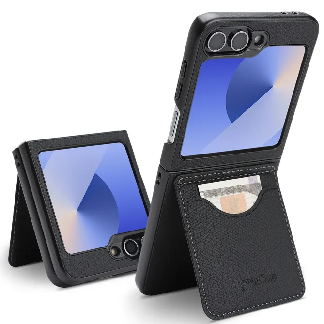 Coque Samsung Galaxy Z Flip 6 / Flip 7 FE Cuir Vintage Porte-Carte Magnetique