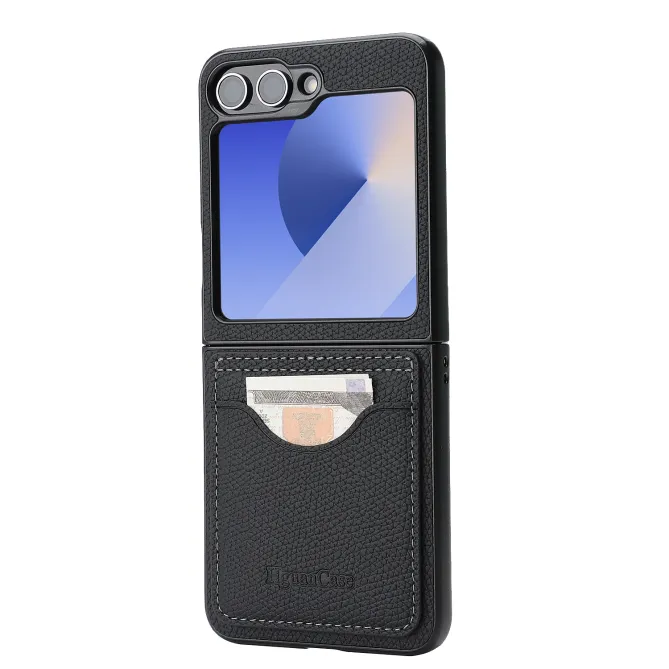 Coque Samsung Galaxy Z Flip 6 / Flip 7 FE Cuir Vintage Porte-Carte Magnetique