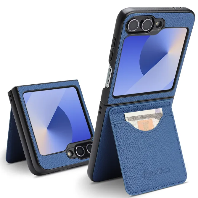 Coque Samsung Galaxy Z Flip 6 / Flip 7 FE Cuir Vintage Porte-Carte Magnetique