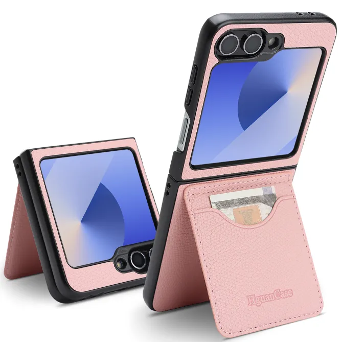 Coque Samsung Galaxy Z Flip 6 / Flip 7 FE Cuir Vintage Porte-Carte Magnetique
