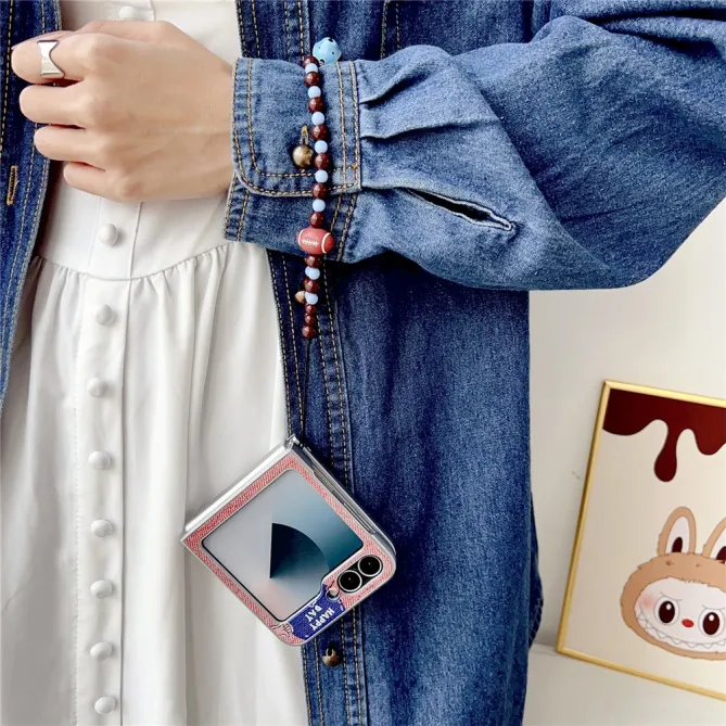 Coque Samsung Galaxy Z Flip 7 FE / Z Flip 6 Motif Lucky Puppy avec Dragonne