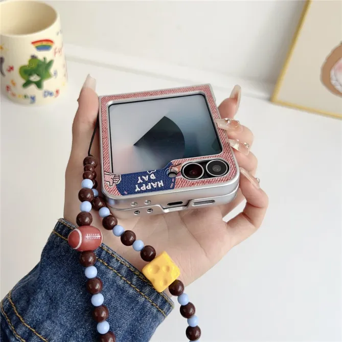 Coque Samsung Galaxy Z Flip 7 FE / Z Flip 6 Motif Lucky Puppy avec Dragonne