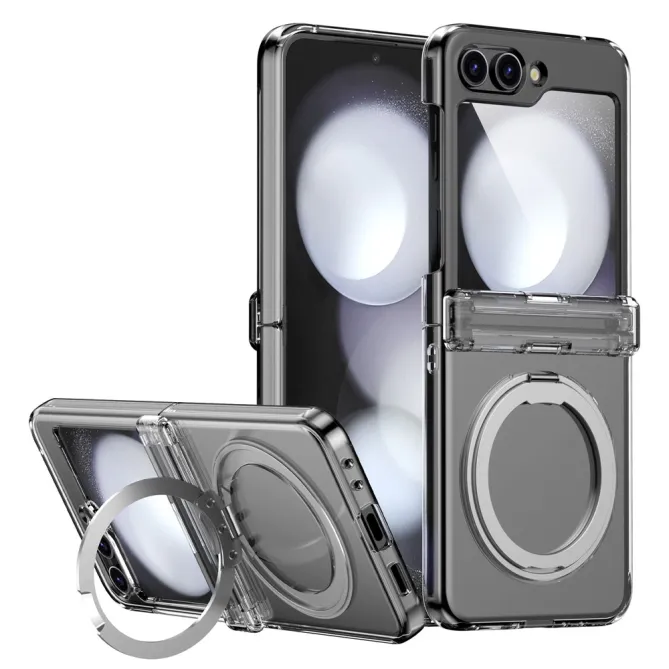 Coque Samsung Galaxy Z Flip 7 FE / Z Flip 6 Anneau Magnetique Charniere Ressort