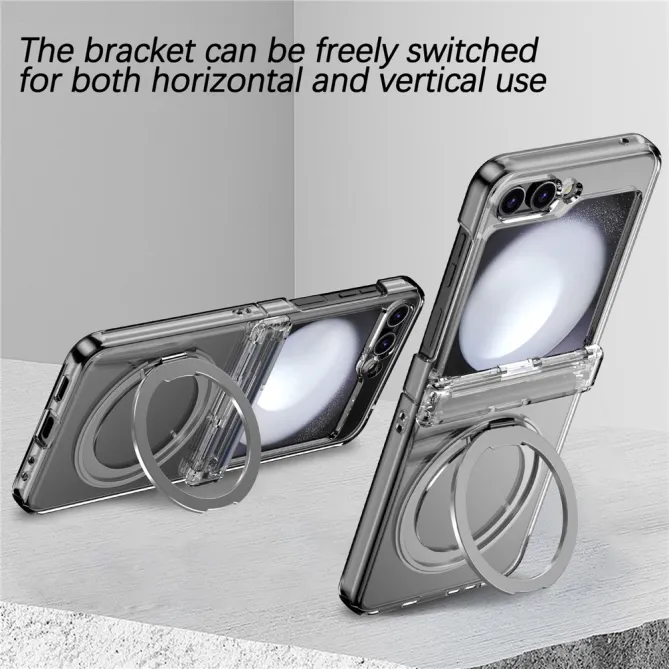 Coque Samsung Galaxy Z Flip 7 FE / Z Flip 6 Anneau Magnetique Charniere Ressort