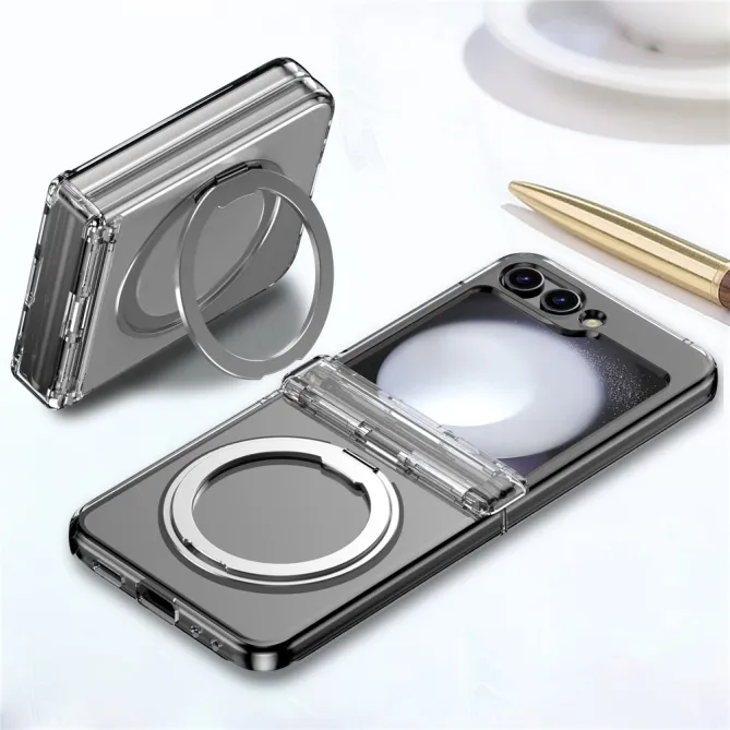 Coque Samsung Galaxy Z Flip 7 FE / Z Flip 6 Anneau Magnetique Charniere Ressort