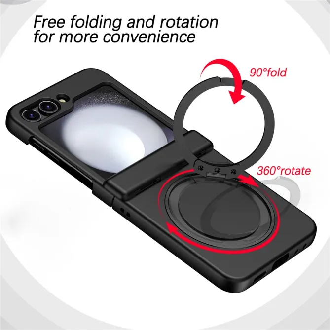 Coque Samsung Galaxy Z Flip 7 FE / Z Flip 6 Anneau Magnetique Charniere Ressort