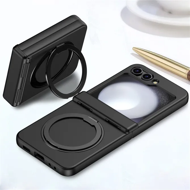 Coque Samsung Galaxy Z Flip 7 FE / Z Flip 6 Anneau Magnetique Charniere Ressort