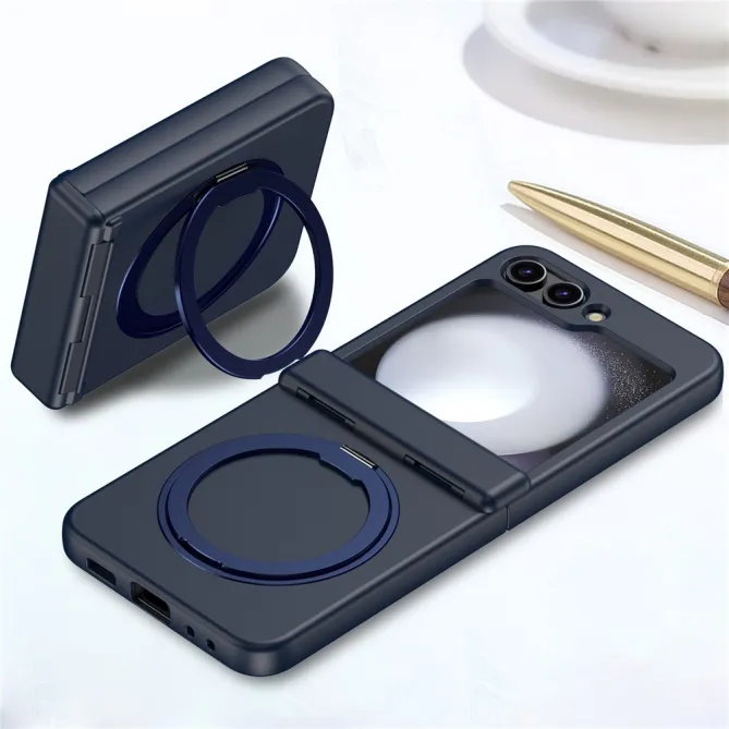 Coque Samsung Galaxy Z Flip 7 FE / Z Flip 6 Anneau Magnetique Charniere Ressort