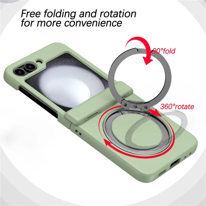 Coque Samsung Galaxy Z Flip 7 FE / Z Flip 6 Anneau Magnetique Charniere Ressort