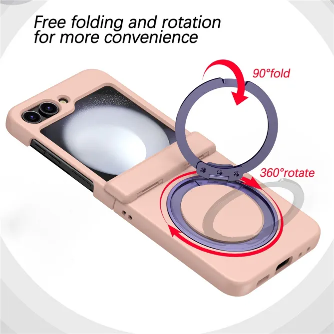 Coque Samsung Galaxy Z Flip 7 FE / Z Flip 6 Anneau Magnetique Charniere Ressort