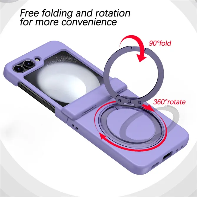 Coque Samsung Galaxy Z Flip 7 FE / Z Flip 6 Anneau Magnetique Charniere Ressort