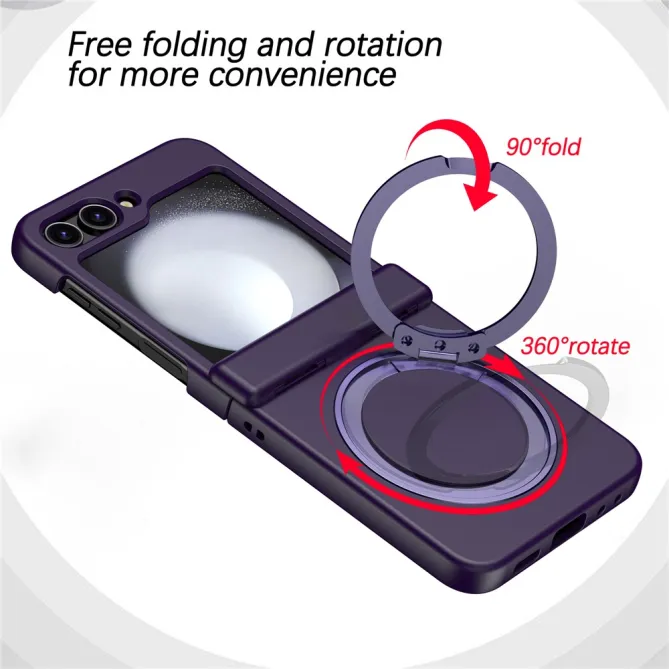Coque Samsung Galaxy Z Flip 7 FE / Z Flip 6 Anneau Magnetique Charniere Ressort