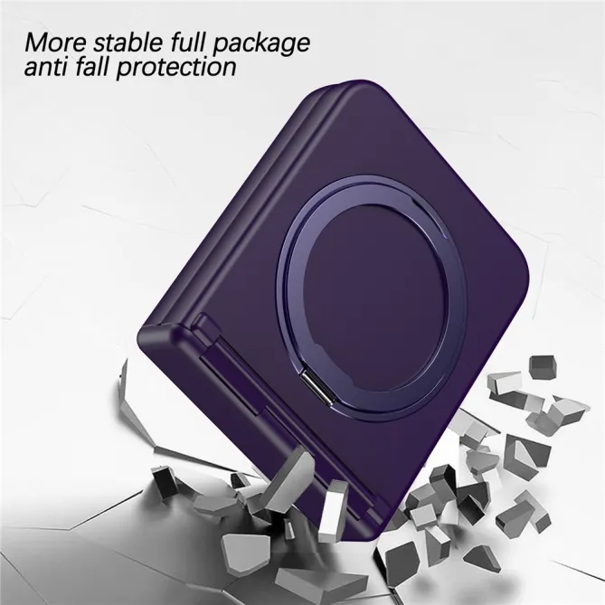 Coque Samsung Galaxy Z Flip 7 FE / Z Flip 6 Anneau Magnetique Charniere Ressort