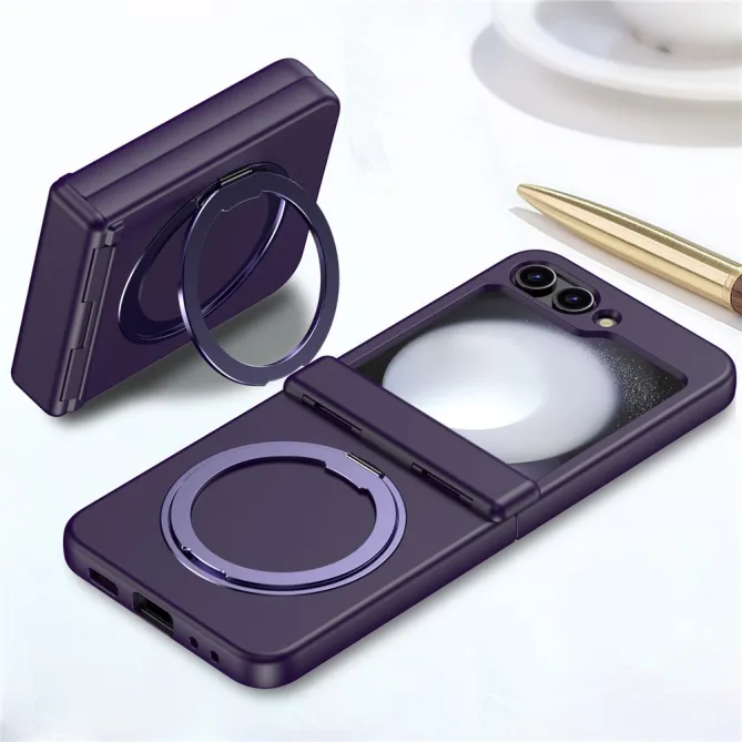 Coque Samsung Galaxy Z Flip 7 FE / Z Flip 6 Anneau Magnetique Charniere Ressort