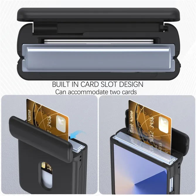 Coque Samsung Galaxy Z Flip 7 FE / Z Flip 6 Charniere Ressort Porte-Carte