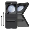 Coque Samsung Galaxy Z Flip 7 FE / Flip 6 Cuir avec Verre Trempe et Stylet