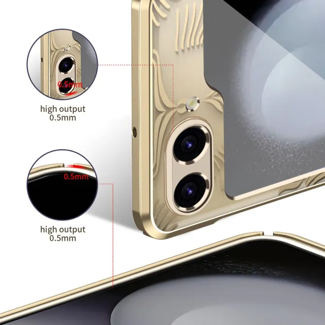 Coque Samsung Galaxy Z Flip 7 FE / Flip 6 Motif Ailes Contour Metal