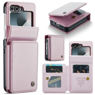 Coque Portefeuille Samsung Galaxy Z Flip 7 FE / Flip 6 Litchi RFID 5 Cartes
