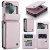 Coque Portefeuille Samsung Galaxy Z Flip 7 FE / Flip 6 Litchi RFID 5 Cartes