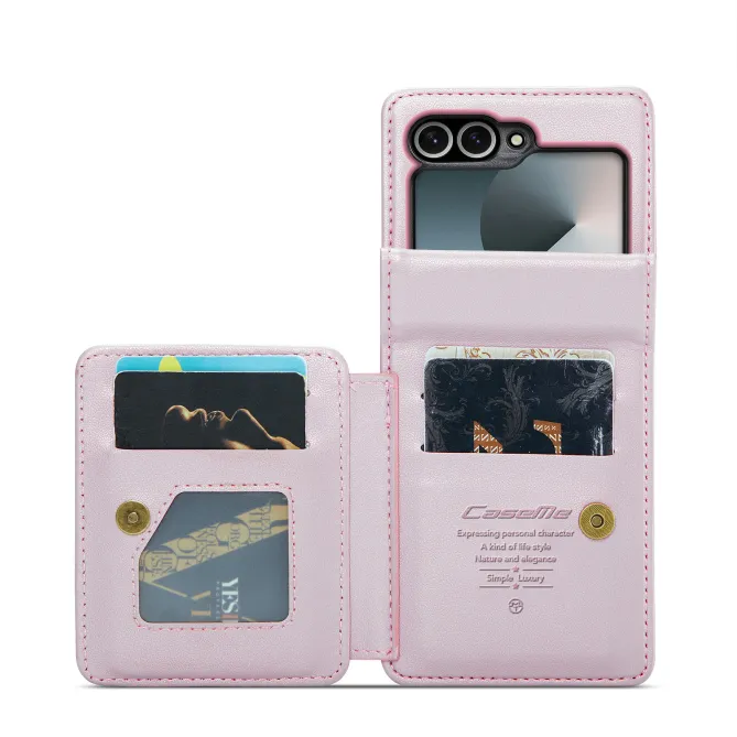 Coque Portefeuille Samsung Galaxy Z Flip 7 FE / Flip 6 Litchi RFID 5 Cartes