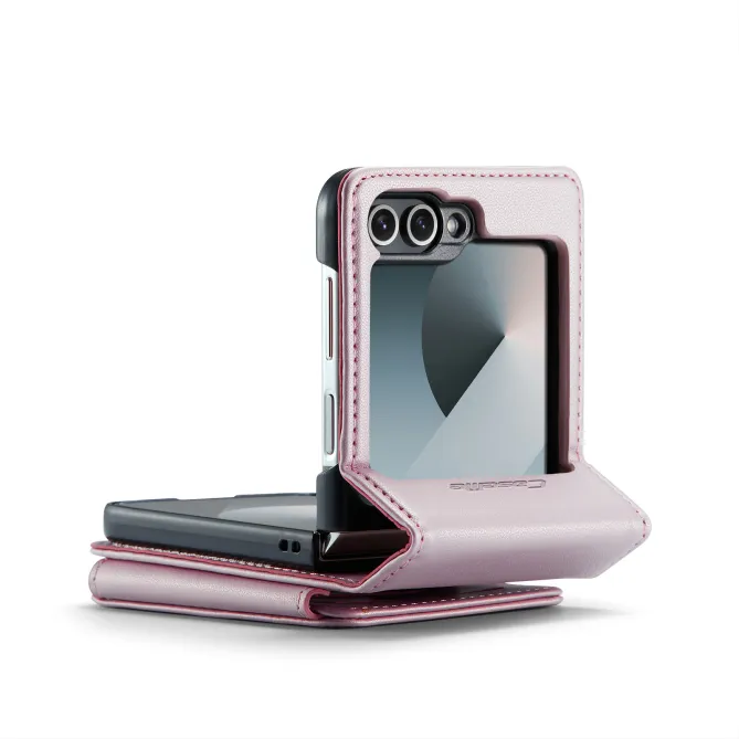Coque Portefeuille Samsung Galaxy Z Flip 7 FE / Flip 6 Litchi RFID 5 Cartes