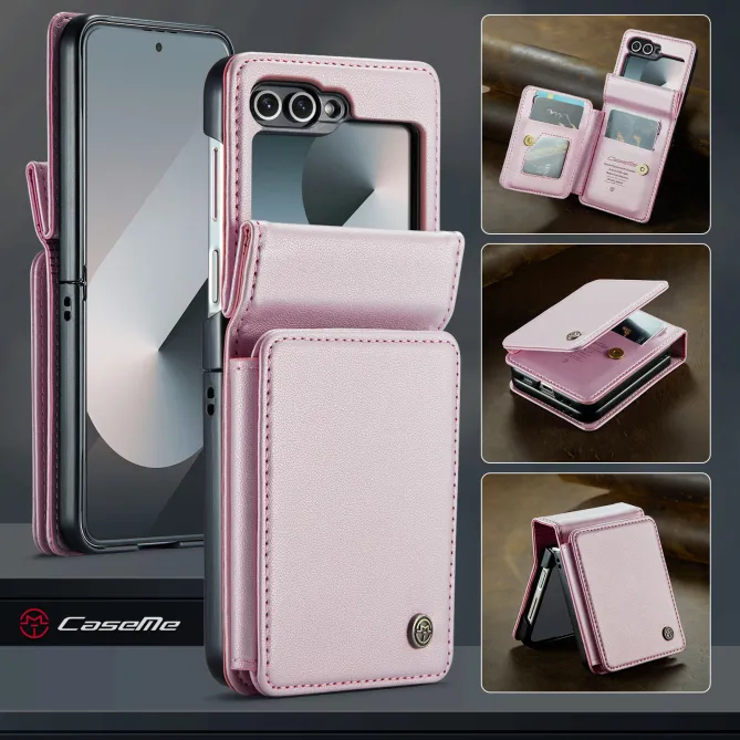 Coque Portefeuille Samsung Galaxy Z Flip 7 FE / Flip 6 Litchi RFID 5 Cartes
