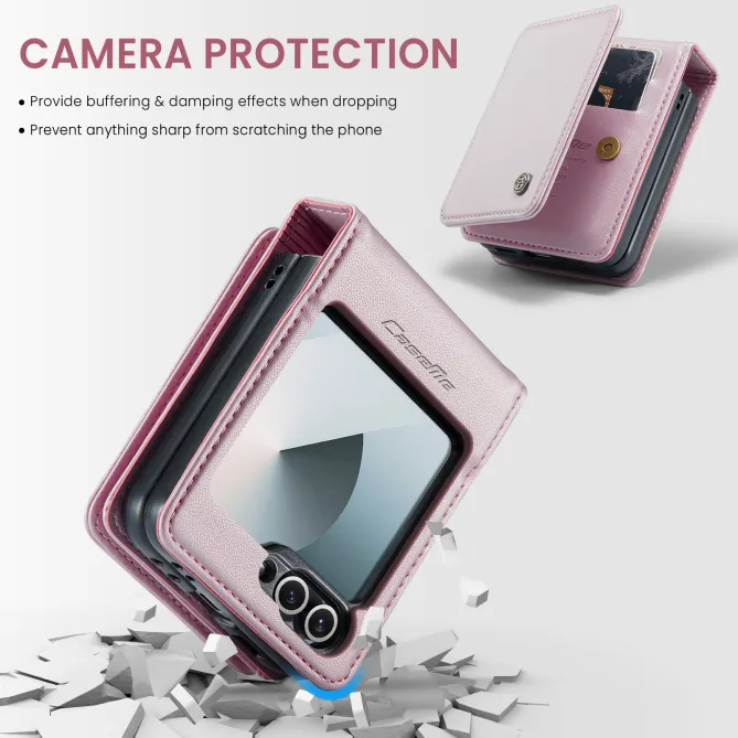 Coque Portefeuille Samsung Galaxy Z Flip 7 FE / Flip 6 Litchi RFID 5 Cartes