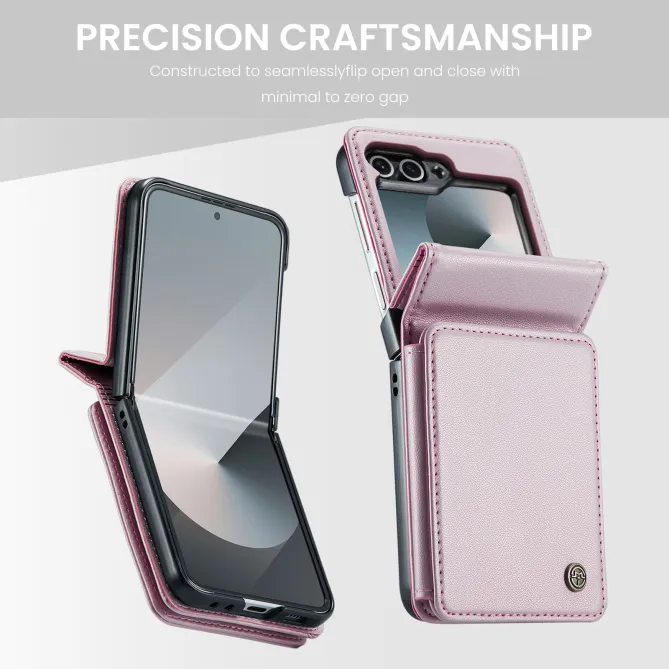 Coque Portefeuille Samsung Galaxy Z Flip 7 FE / Flip 6 Litchi RFID 5 Cartes