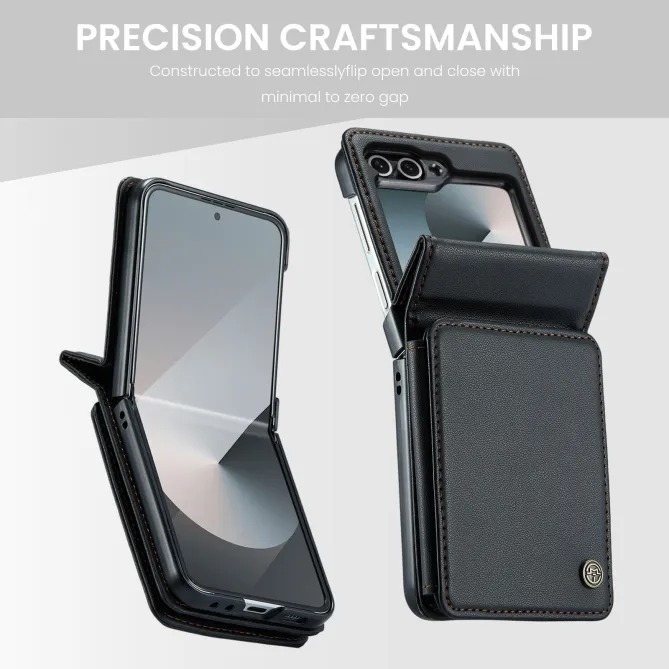 Coque Portefeuille Samsung Galaxy Z Flip 7 FE / Flip 6 Litchi RFID 5 Cartes