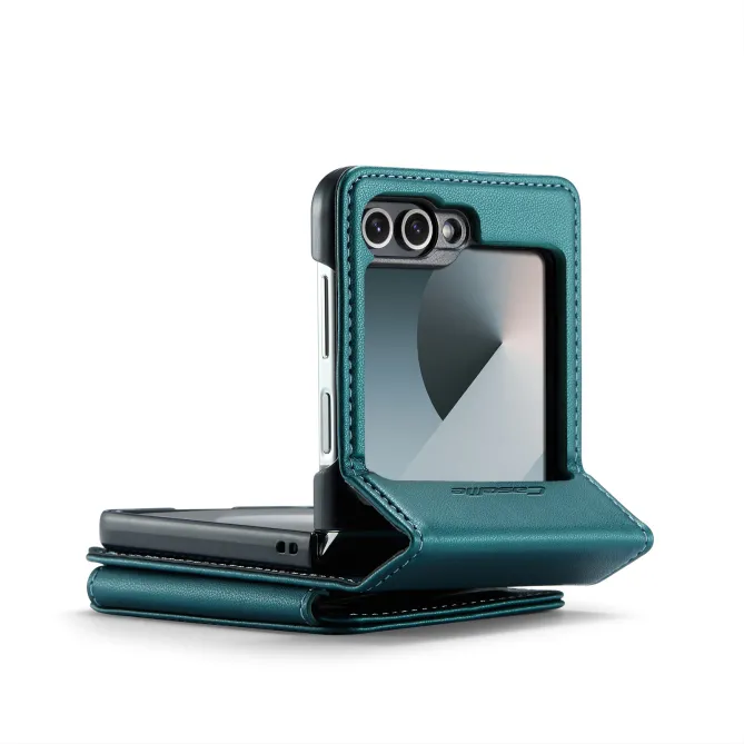 Coque Portefeuille Samsung Galaxy Z Flip 7 FE / Flip 6 Litchi RFID 5 Cartes