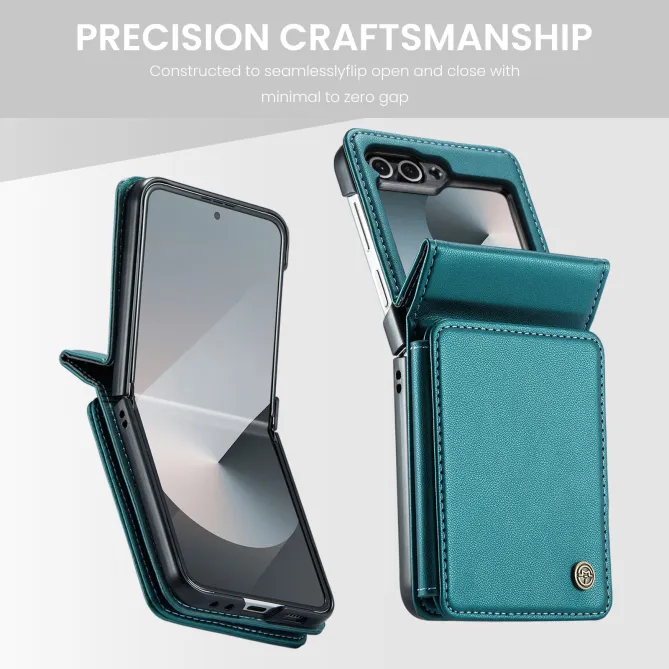Coque Portefeuille Samsung Galaxy Z Flip 7 FE / Flip 6 Litchi RFID 5 Cartes