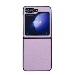 Coque Samsung Galaxy Z Flip 7 FE / Z Flip 6 Litchi Ultra Fine