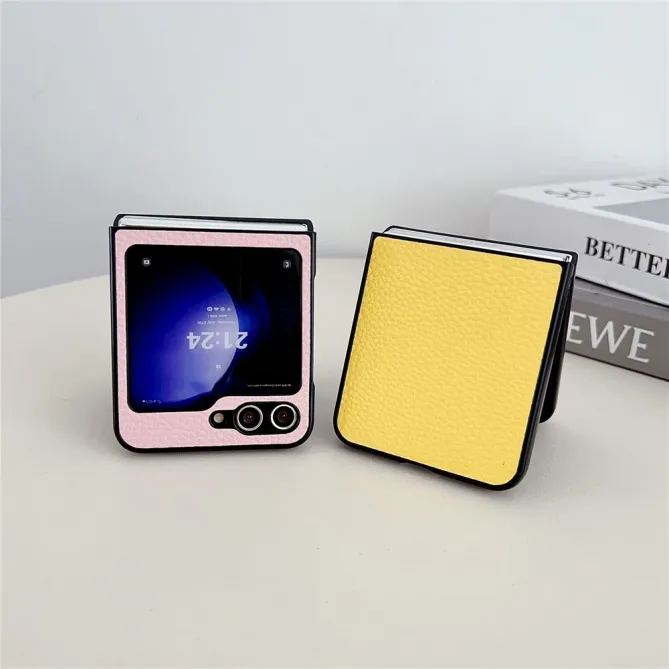 Coque Samsung Galaxy Z Flip 7 FE / Z Flip 6 Litchi Ultra Fine