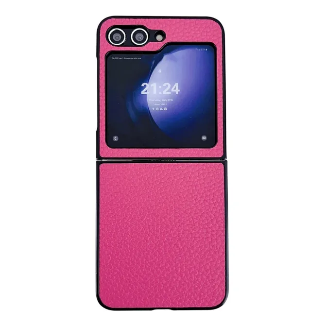 Coque Samsung Galaxy Z Flip 7 FE / Z Flip 6 Litchi Ultra Fine