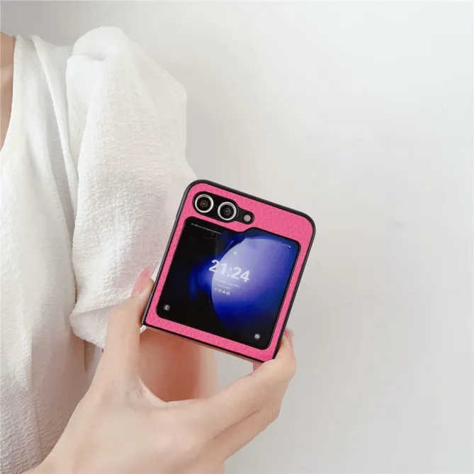 Coque Samsung Galaxy Z Flip 7 FE / Z Flip 6 Litchi Ultra Fine