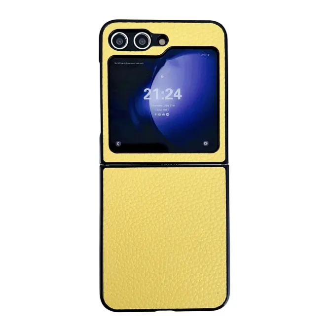 Coque Samsung Galaxy Z Flip 7 FE / Z Flip 6 Litchi Ultra Fine