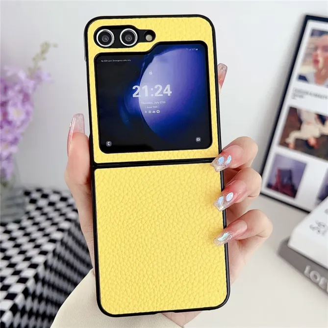 Coque Samsung Galaxy Z Flip 7 FE / Z Flip 6 Litchi Ultra Fine